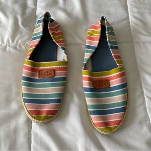 Coach Margret Espadrilles Rainbow Striped Flat